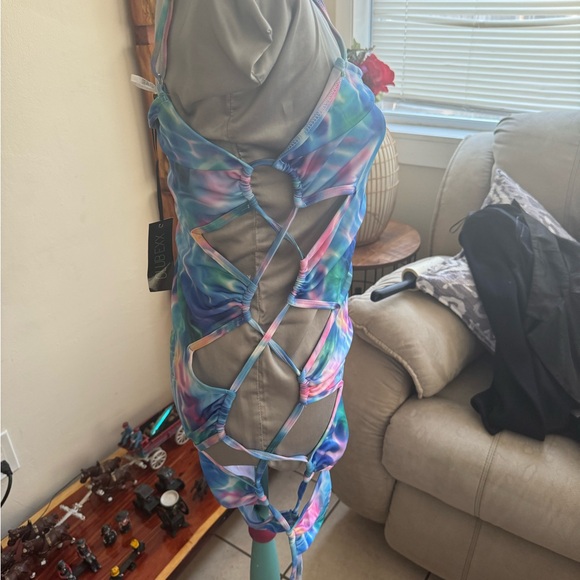 ClubExx Colorful summer dress sz Large - Picture 2 of 8